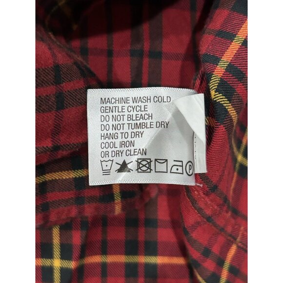 Orvis Red Black Plaid Long Sleeve Button Up Shirt Sz XXL Wool Career Western - Picture 8 of 10